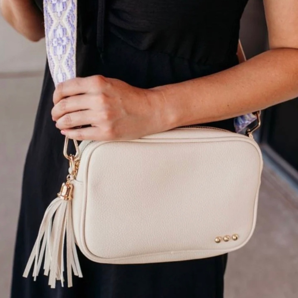 Cream Leather Crossbody - NWT